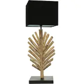 Licht-Erlebnisse Tischlampe Treibholz Stoff 69 cm E27 Nachttisch Wohnzimmer Tischleuchte SAWATH