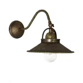 Licht-Erlebnisse Wandleuchte innen Messing massiv Rustikal in Bronze E27 Wandlampe Küche