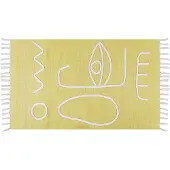 Beliani Teppich Gelb 80 x 150 cm YAVU