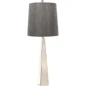 Elstead Lighting Zeitgenössische Schreibtischlampe Ascent Stahl poliert Nickel 1 Licht E27
