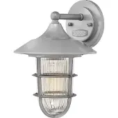 HINKLEY Elstead Marina Außen-Wandleuchte E27 30cm Silber IP44