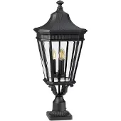 FEISS Elstead Cotswold Lane Außen-Stehleuchte E14 3-fach 78cm Schwarz IP44