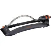 Black & Decker Rasensprenger - 19 Löcher - 58.5 x 19.5 x 10.5 CM - Schwingender Gartenregner - Schwarz/Orange