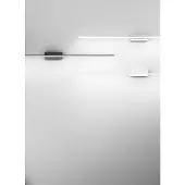 FABAS LUCE Nala LED-Wandleuchte, 20 W, 2460 lm, Schutzart IP44, 3000 K warmweiß, Gehäuse aus Metall und Methacrylat, Farbe: Chrom, modernes Design, 109,5 cm
