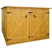 Mendler 2er-Fahrradgarage MCW-H60, Fahrradbox Geräteschuppen Gerätehaus, MVG abschließbar 151x200x200cm braun