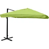 Mendler Gastronomie-Ampelschirm MCW-A96, Sonnenschirm, 3x3m (Ø4,24m) Polyester/Alu 23kg Flap, grün ohne Ständer