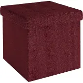 Intirilife Sitzhocker 38x38x38 cm in KIRSCH ROT