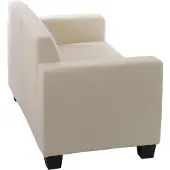 Mendler Sofa-Garnitur Couch-Garnitur 2x 2er Sofa Moncalieri Kunstleder creme