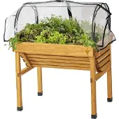 Noor WallHugger S 0,75 mit Rahmen & PVC Cover, Holz Natur