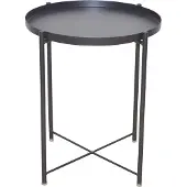 HOFMANN LIVING AND MORE Beistelltisch, schwarz (schwarz, schwarz, schwarz), B:47cm H:52cm T:47cm, , Tische, Beistelltisch, abnehmbare Tischplatte