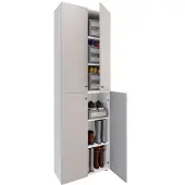 VCM Schuhschrank "XL Holz Großer Schuhschrank Schuhkommode Lona 6", grau (weiß, grau), B:70cm T:40cm, Obermaterial: 100% Holz Wood., Schränke, Schuhschrank