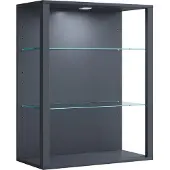 VCM Holz Glas Stand Vitrine Glasol LW