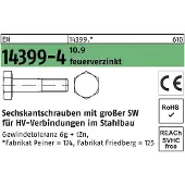 Peiner Sechskantschraube EN 14399-4 M 22 x 180 10.9 feuerverzinkt