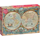 CherryPazzi Great Discoveries Weltkarte Puzzle 2000 Teile