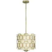 Elstead Lighting Elstead Sabina Hängeleuchte E14 3-fach Blattsilber