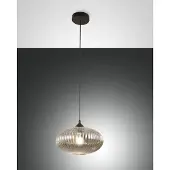 FABAS LUCE Pendelleuchte Fiordaliso E27 Ø300mm Grau