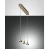 FABAS LUCE LED Pendelleuchte Delta 2000x80mm 24W Warmweiß Gold dimmbar