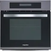 Respekta Backofen autark Einbau Edelstahl Herd Heißluft Grill Timer Black Steel