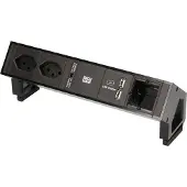 Bachmann Tischsteckdosenleiste DESK 2, 2x T13, 1x USB, 1x ABD leer
