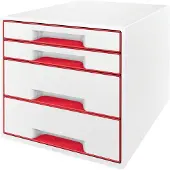 Leitz Wow Desk Cube 4 Schubladen 2 Große Und 2 Kleine Buc-schubladen