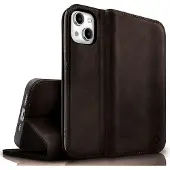Nalia Echt Leder Flip Case Hülle mit Magnetverschluss