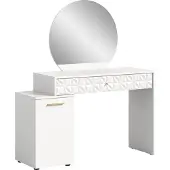 Xonox Schminktisch weiß hochglanz 117 cm - mit Spiegel - PRISMA