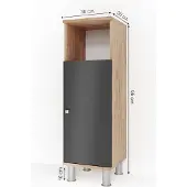 Vicco Midischrank Fynn Eiche 30 x 95 cm, Model 31923