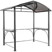 Mountfield Schwarzer Grillschutz aus Stahl 50 x 40 cm, universell, hitzebeständig, Funkenflug- und Grillgutschutz