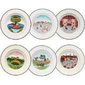 Villeroy & Boch Suppenteller "Suppenteller Kollektion Design Naif ø 21 cm 6er Set bunt"