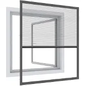Windhager Insektenschutz EXPERT Plisseefenster ohne Bohren anthrazit 100x120 cm