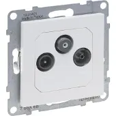 Legrand 765168 SEANO Durchgangsdose TV-R-SAT für HD-TV in der Farbausführung Ultraweiß