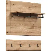 Die Möbelfundgrube Wandgarderobe Paneel 91 x 32 cm Eiche - JARON