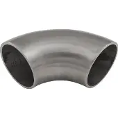 Economy Schweissfitting 90° für Rohr ø 33,7 x 2,0 mm,Edelstahl geschliffen V2A