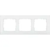 Legrand 766103 SEANO Natura 3-fach Rahmen aus Echtmaterial, Farbausführung White Glass