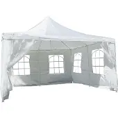 VCM Pavillon | Maße ca. 4x4 m | wasserabweisende 180g / m² PE Plane | Partyzelt | Gartenzelt