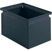 Schäfer Shop Stapelbox, 3,5 l, 8 kg, L 210 x B 147 x H 130 mm, Stahl, RAL 5008 (graublau)