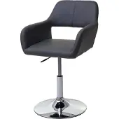 Mendler Esszimmerstuhl MCW-A50 III, Stuhl Küchenstuhl, Retro 50er Jahre, Kunstleder grau, Chromfuß