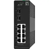 LevelOne Hilbert 10-Port Industrial Gigabit Smart Lite Switch, 8 x Gigabit RJ45, 2 x Gigabit SFP