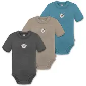 Normani 3er Set Baby Merino Kurzarmbody „Tihoi" - 9319