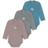 Normani 3er Pack Baby Merino Body Langarm „Auckland" - 9383