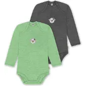 Normani 2er Pack Baby Merino Body Langarm „Auckland" - 9381