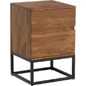 FineBuy Nachttisch Nachtkonsole Boxspringbett Massivholz 40x38x60 cm Schubladen