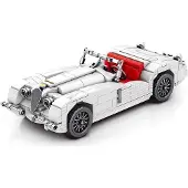 Sembo Beijing Auto Museum Oldtimer weiß – Klemmbaustein Modell, 715 Teile