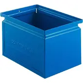 Schäfer Shop Stapelbox, 3,5 l, 8 kg, L 210 x B 147 x H 130 mm, Stahl, RAL 5015 (himmelblau)