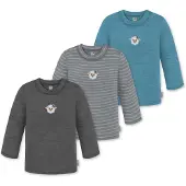 Normani 3er Pack Baby Merino Longsleeve „Taupo" - 9475