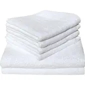 Dyckhoff Handtuch Set "Planet", weiß, 6 Stk., Frottier, Frottier, Obermaterial: 100% Baumwolle, Handtuch-Sets, Handtuch Set, 4 Handtücher (50x100cm), 2 Duschtücher (70x140cm)