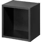 En.casa Badezimmer Regal Newport 27x25x21 cm Schwarz