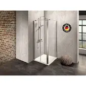 Dusbad Duschkabine / Duschabtrennung Vital 2 zweiteilige Pendeltür links, Seitwanwand rechts