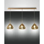 FABAS LUCE Pendelleuchte Glow E27 2000x250mm Messing