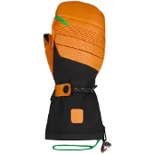 Lenz - Beheizbare Fäustlinge - Heat Glove 9.0 Finger Cap Mittens Men Marron / Noir für Herren aus Wolle - Größe XL - Orange